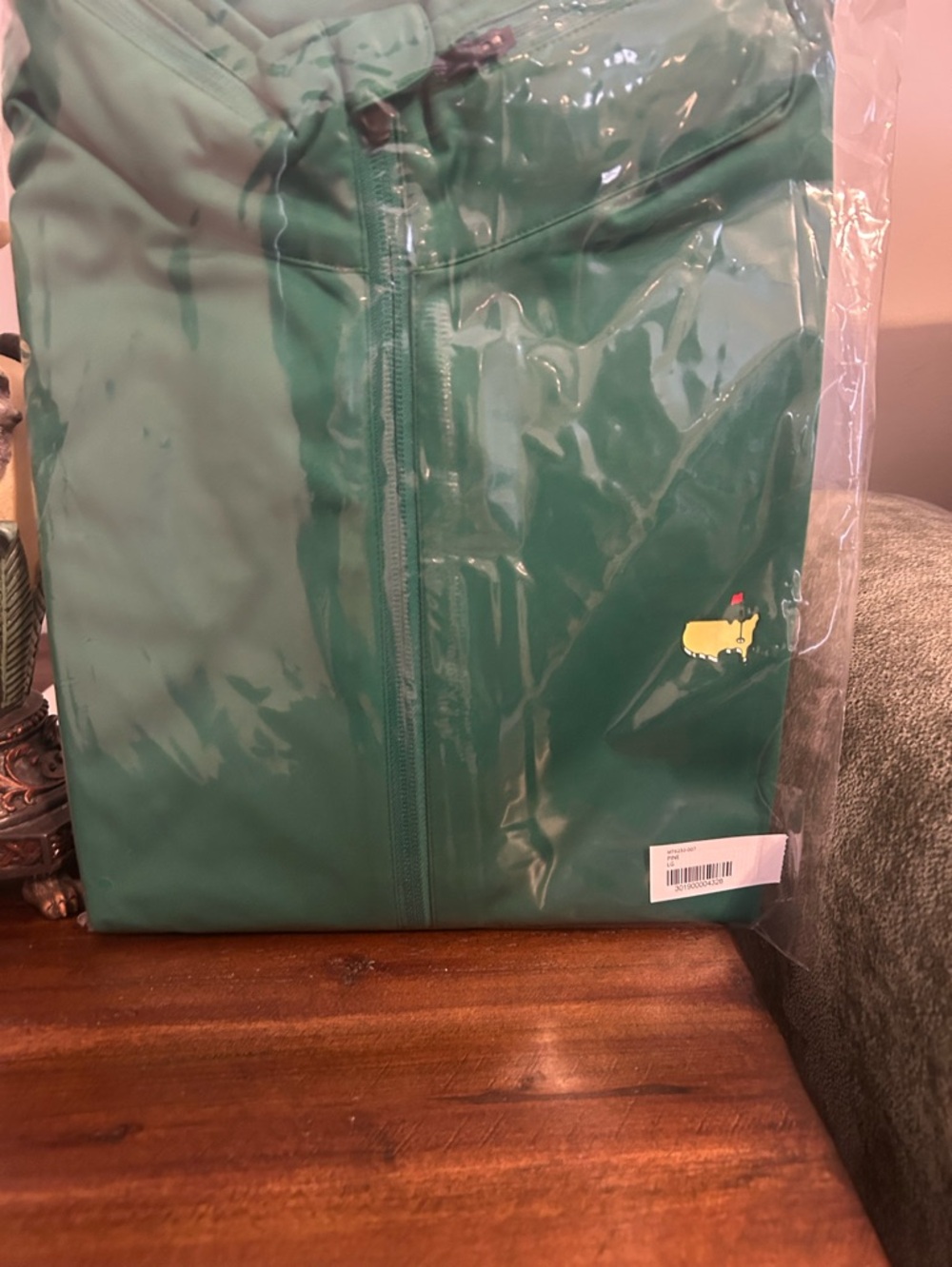 2026 Masters Green Zip-Up Jacket with Small Master’s Logo. Original packaging.